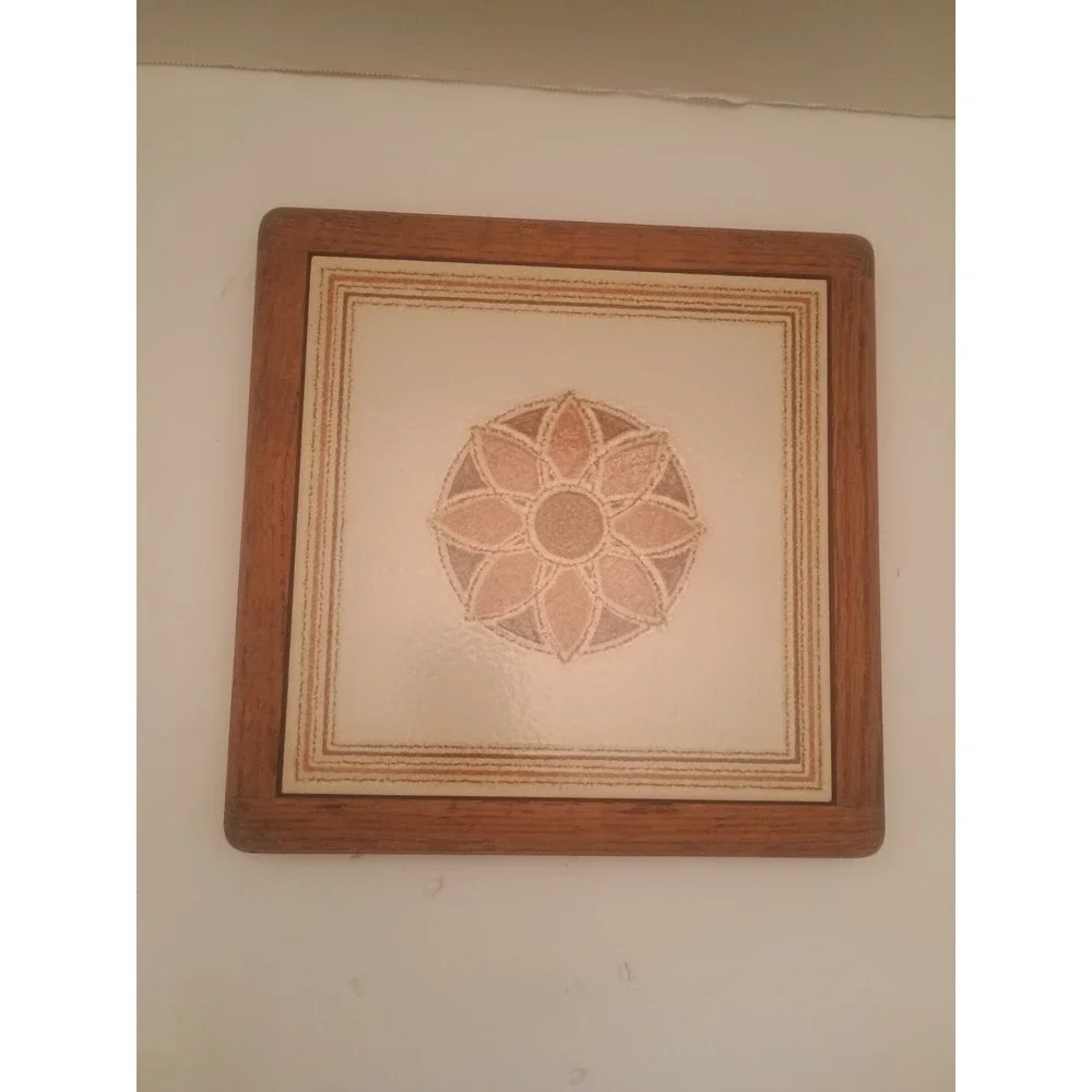 Corkscrew Vintage Italian Floral Trivet Wall